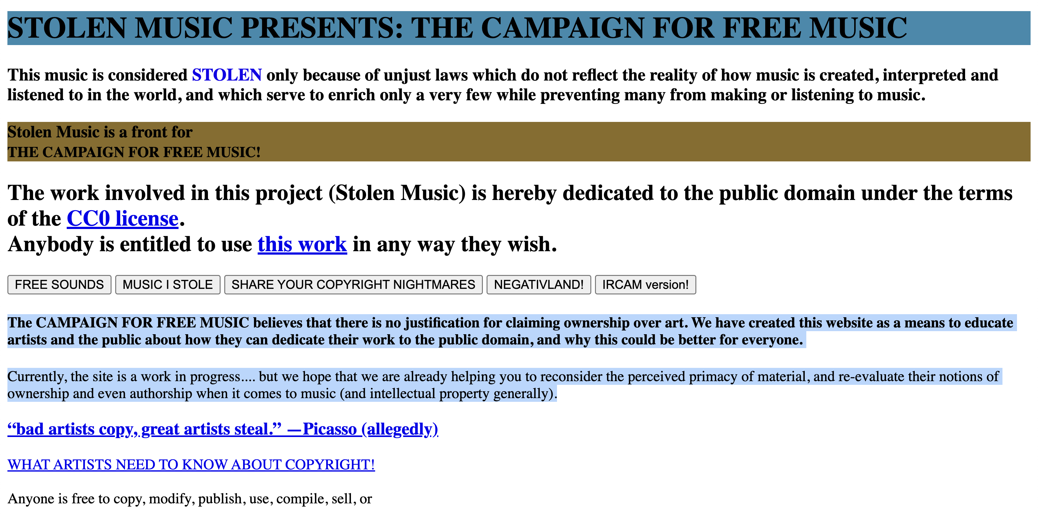 Cover image for stolenmusic.org
